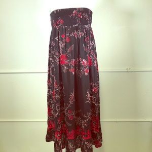 RAGA Midnight Blossom Floral Smock Maxi Skir/Dress
